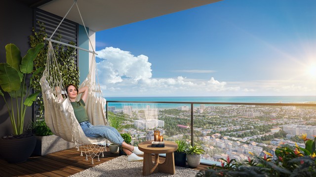 Tận hưởng tầm nhìn panorama tuyệt mỹ từ căn hộ The Panoma. Ảnh phối cảnh minh họa.
