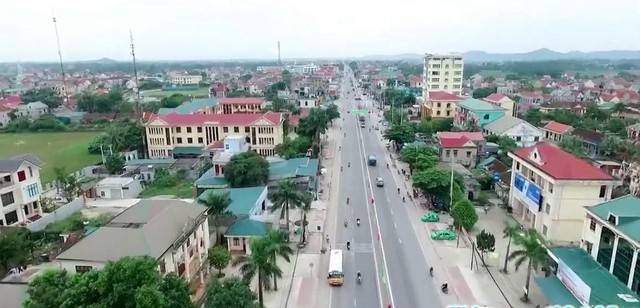 Một góc tại trung tâm huyện Quỳnh Lưu hiện nay
