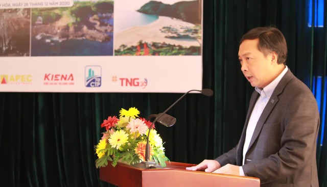 Ông Lê Trọng Minh, Tổng Biên tập Báo Kl99ok phiên bản mới phát biểu tại buổi giao lưu.