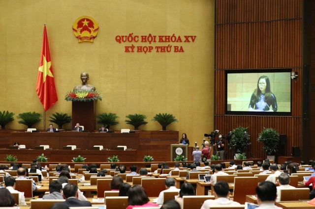 Phó chủ nhiệm Ủy ban Kl991.com nạp rút nhanh, Ngân sách của Quốc hội Vũ Thị Lưu Mai trình bày Báo cáo thẩm tra dự thảo Nghị quyết về thí điểm một số cơ chế, chính sách đặc thù phát triển tỉnh Khánh Hòa.