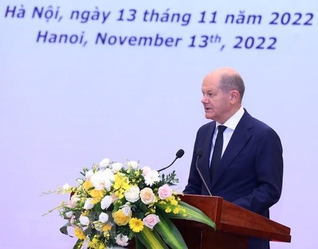 Thủ tướng Cộng hòa Liên bang Đức Olaf Scholz phát biểu tại Hội nghị bàn tròn với Kl991.com World Cup 2026 Chính Thức Việt Nam-Đức.