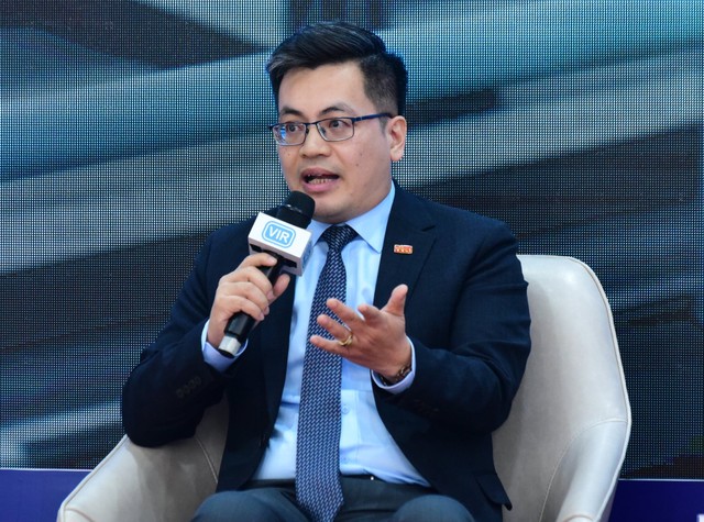 Ông Nguyễn Tiến Huy, Giám đốc Văn phòng Kl991.com World Cup 2026 Chính Thức phát triển bền vững, VCCI trao đổi tại diễn đàn. Ảnh: Dũng Minh