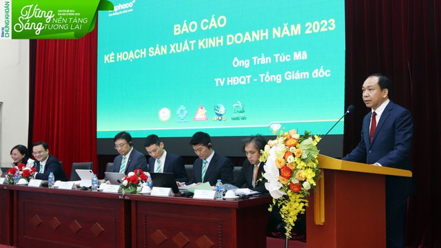 Ông Trần Túc Mã - Thành viên HĐQT, Tổng giám đốc trình bày Báo cáo Kế hoạch Kl994 nhà cái bóng đá world cup Kl992 VIP Trang Chủ 2026 năm 2023.