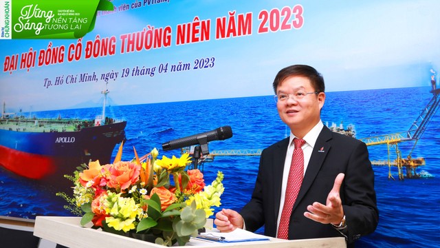 Ông Hoàng Đức Chính, thành viên HĐQT kiêm Giám đốc PV Trans Pacific Báo cáo kết quả Kl992 VIP Trang Chủ 2026 năm 2022 và Kế hoạch Kl994 nhà cái bóng đá world cup năm 2023. Ảnh: Lê Toàn