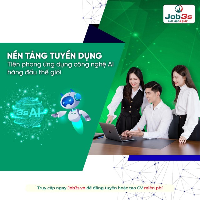 Job3s.vn là nền tảng tiên phong toàn cầu ứng dụng hơn 20 loại AI