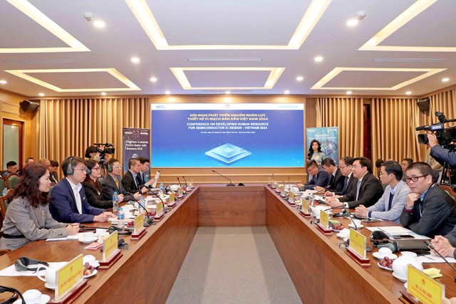 Hội nghị Phát triển Nguồn nhân lực Thiết kế Vi mạch bán dẫn Việt Nam năm 2024. (Ảnh: Đức Trung)