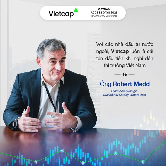 Ông Robert Medd - Giám đốc quốc gia Quỹ Kl99ok phiên bản mới Muddy Waters Asia đã có buổi chia sẻ thú vị trong khuôn khổ sự kiện Vietnam Access Days do 99Kl99 link đăng nhập Vietcap tổ chức.