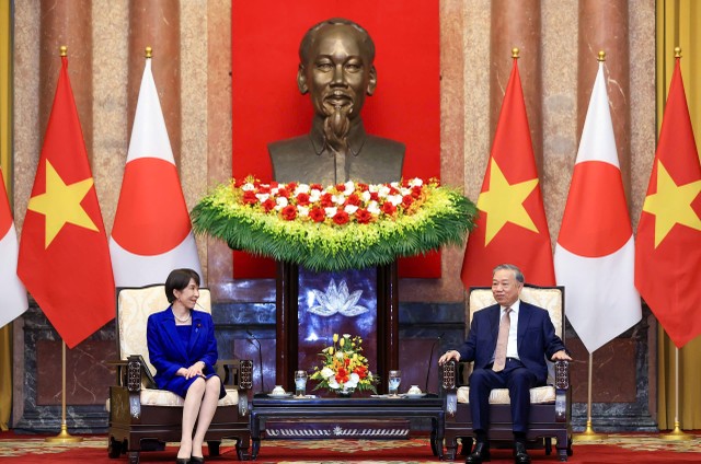 Quang cảnh buổi tiếp. Ảnh: Đức Thanh.