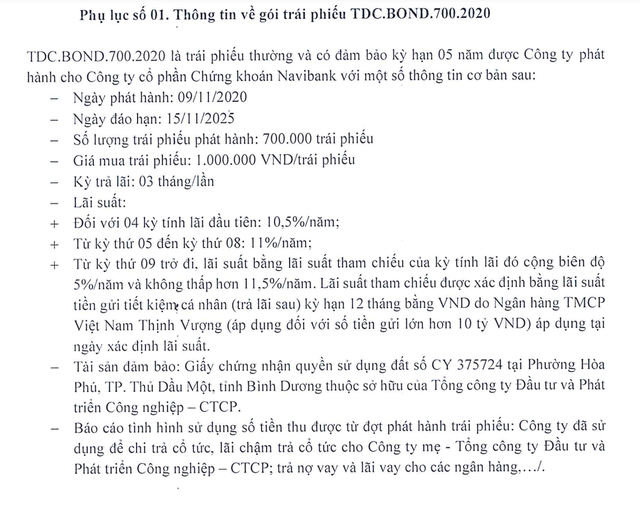 Thông tin mã Kl99kl Hoàn Trả Vô Tận TDC.BOND.700.2020
