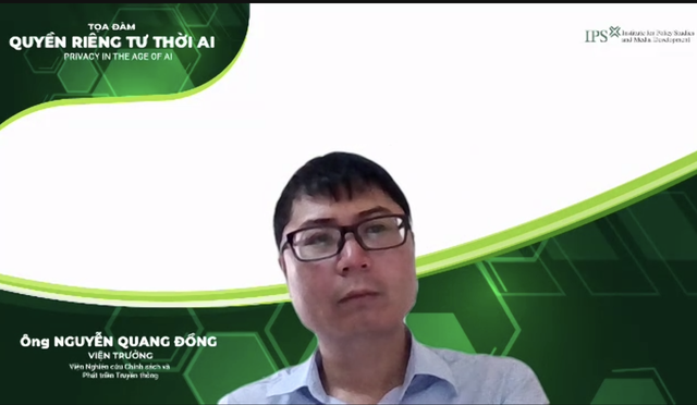 Ông Nguyễn Quang Đồng, Viện trưởng Viện Nghiên cứu Chính sách và Phát triển Truyền thông (IPS) điều hành phiên 2.