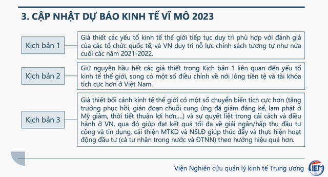 3 kịch bản tăng trưởng Kl992 cổng game cá cược vĩ mô của Việt Nam. Nguồn: CIEM.