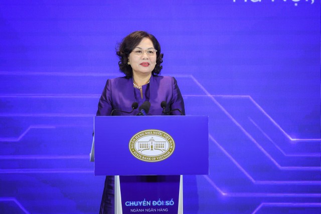 Thống đốc NHNN Việt Nam Nguyễn Thị Hồng phát biểu tại sự kiện
