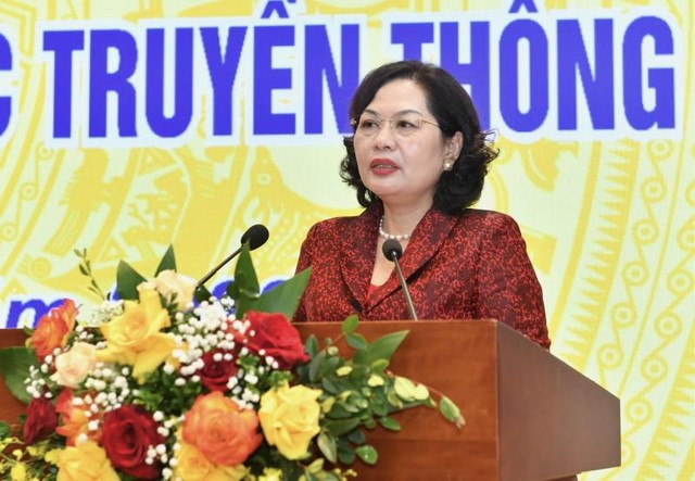 Thống đốc NHNN Nguyễn Thị Hồng phát biểu tại Hội nghị