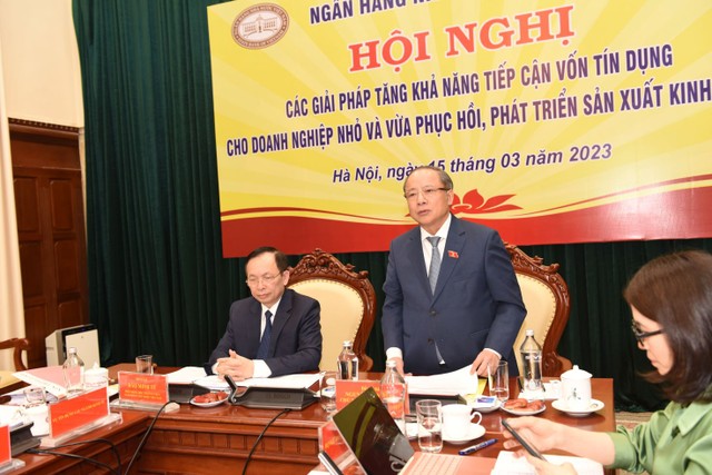 Ông Nguyễn Văn Thân, Chủ tịch Hiệp hội DNNVV phát biểu