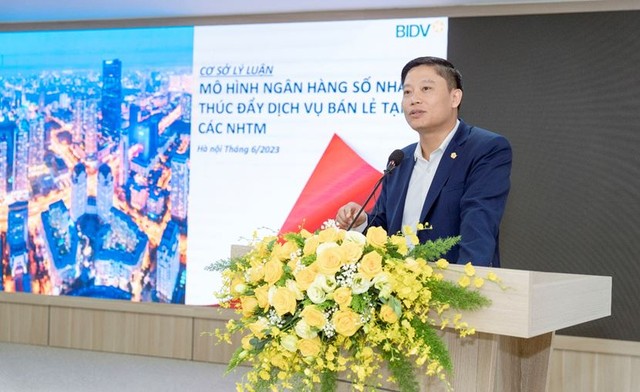 Ông Nguyễn Chiến Thắng ,Giám đốc Trung tâm Link Vào Nhà Cái KL99 COM Tặng +199k số BIDV tại Tọa đàm khoa học “Xây dựng mô hình Link Vào Nhà Cái KL99 COM Tặng +199k số nhằm phát triển dịch vụ bán lẻ tại các NHTM Việt Nam”