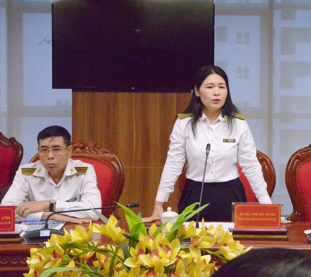 Bà Hà Thị Mỹ Dung, Phó tổng Kiểm toán 99Kl99 trực tiếp đá gà chủ trì Hội nghị. Ảnh: Huy Thành