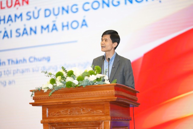 Thượng tá Nguyễn Thành Chung, Cục An ninh mạng và phòng, chống Kl99ok khuyến mãi lớn sử dụng công nghệ cao, Bộ Công an phát biểu tại sự kiện