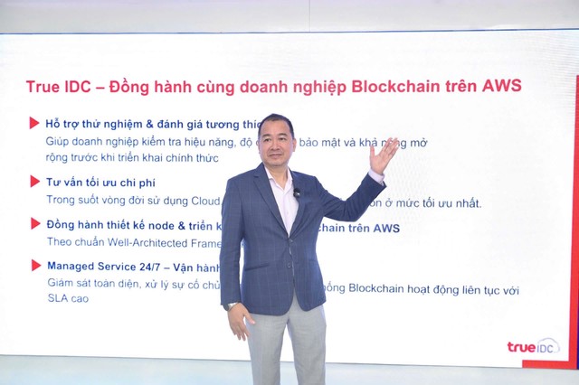 Ông Nguyễn Đình Hùng, Giám đốc Điều hành TrueIDC Việt Nam chia sẻ về nhu cầu Kl99kl ưu đãi độc quyền Cloud trước sự mở rộng của dữ liệu và blockchain.