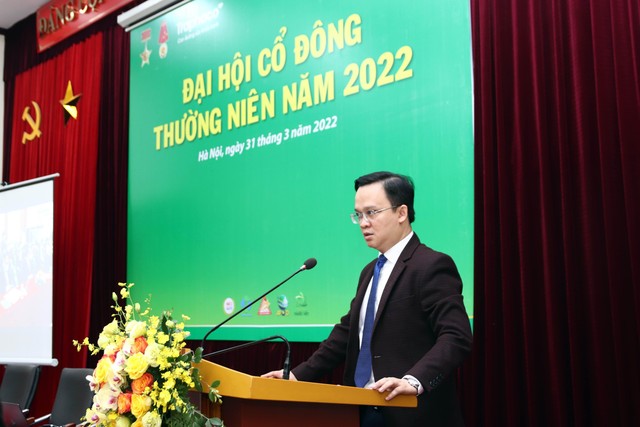 Ông Nguyễn Anh Tuấn, Phó chủ tịch HĐQT TRA phát biểu tại ĐHCĐ