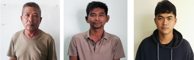 (Từ trái qua) Hồ Văn Sơn, Nguyễn Tấn Phong, Nguyễn Hoài Tâm