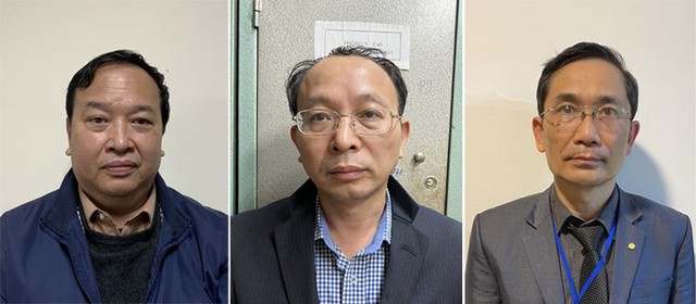 Từ trái sang: Nguyễn Minh Tuấn, Nguyễn Nam Liên, Trịnh Thanh Hùng - Ảnh: Bộ Công an Từ trái sang: Nguyễn Minh Tuấn, Nguyễn Nam Liên, Trịnh Thanh Hùng - Ảnh: Bộ Công an