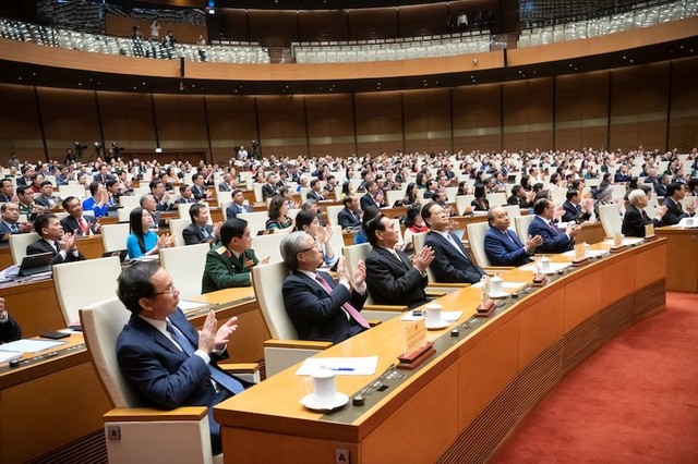Các đại biểu tham dự Phiên khai mạc Kỳ họp thứ 6, Quốc hội khóa XV.