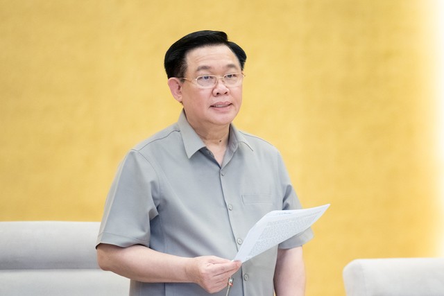 Chủ tịch Quốc hội Vương Đình Huệ phát biểu khai mạc Phiên họp 32 của UBTVQH