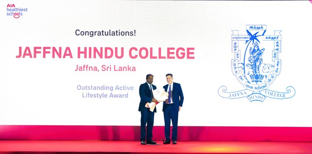 Giải Lối sống năng động – Trường Jaffna Hindu College, Sri Lanka. Dự án đã xây dựng hệ thống cho thuê xe đạp trong trường, giúp tất cả học sinh dễ dàng tiếp cận, từ đó thúc đẩy thói quen vận động và lối sống lành mạnh trong cộng đồng.