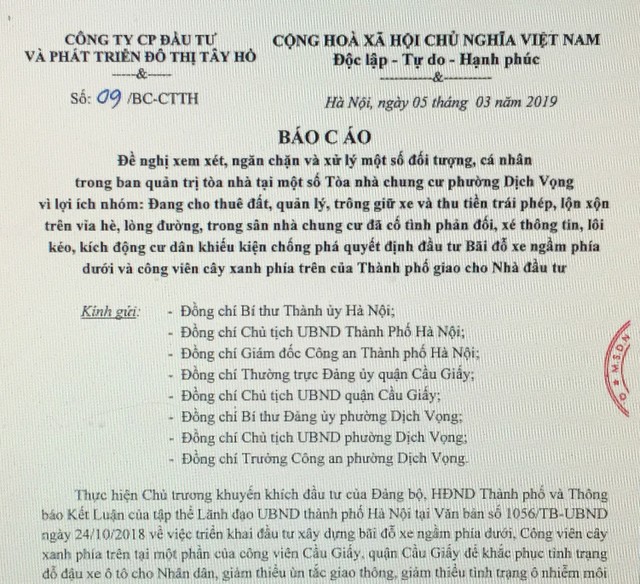 Dự án bãi đỗ xe ngầm trong Công viên Cầu Giấy: Có hay không việc người dân chống đối, kích động? ảnh 1