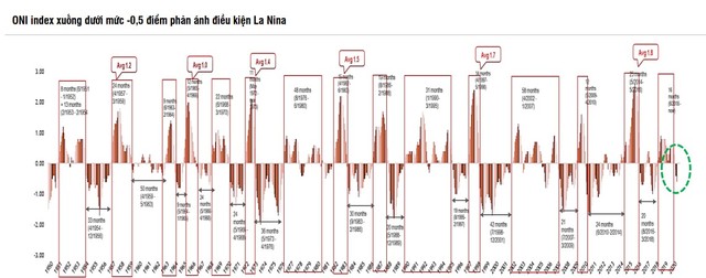 Chỉ số Oceanic Niño Index (ONI) là chỉ số chính của Cục Quản lý khí quyển và đại dương Mỹ để theo dõi El Niño và La Niña, là hai giai đoạn đối lập của mô hình khí hậu - Nguồn: SSI Research