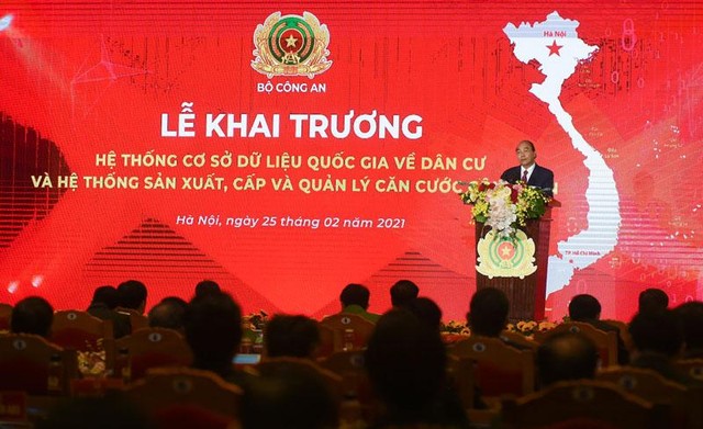Thủ tướng đánh giá cao sự nỗ lực của ngành công an trong việc xây dựng Cơ sở dữ liệu quốc gia về dân cư