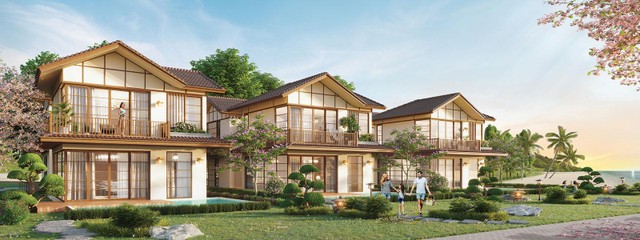 Phối cảnh biệt thự biển Morito với kiến trúc Nhật Bản ấn tượng, sang trọng