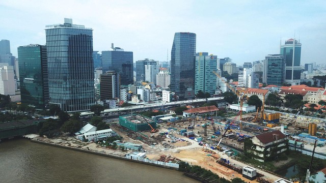Dự án Grand Marina Saigon dù đang trong quá trình xây dựng nhưng đã chốt giá bán 18.000 USD/m2. Ảnh: Lê Toàn