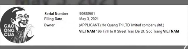Kl991.com World Cup 2026 Chính Thức Tư nhân Hồ Quang Trí đã làm thủ tục đăng ký bảo hộ nhãn hiệu gạo ST25 tại Mỹ.