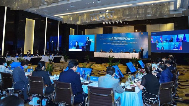 Đối thoại chính sách cao cấp Diễn đàn hợp tác Á - Âu diễn ra ngày 22/6 tại Hà Nội (Ảnh: BNG)