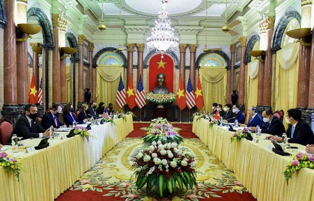 Hai Nhà Lãnh đạo đều nhất trí Việt Nam và Hoa Kỳ có nhiều điểm tương đồng và dư địa hợp tác (Ảnh: BNG)