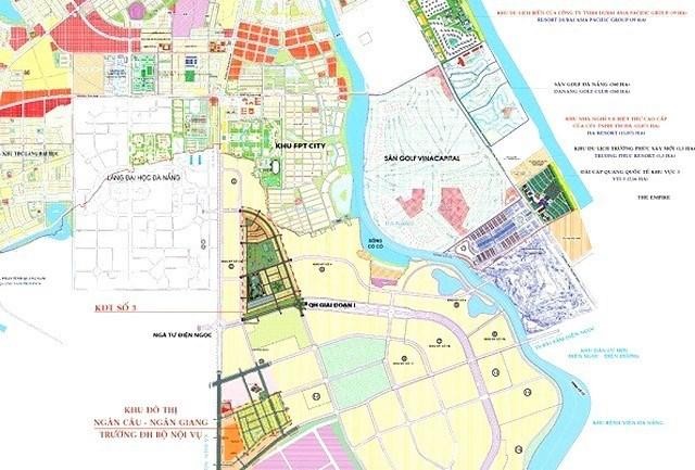 Bản đồ quy hoạch dự án Đại học Đà Nẵng và vùng lân cận