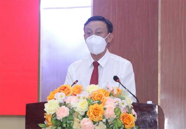 Ông Châu Văn Bình phát biểu nhận nhiệm vụ. (Ảnh: Phương Thảo - bentre.gov.vn)