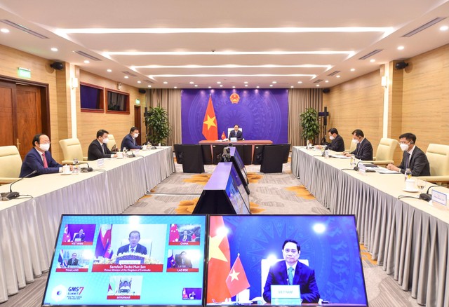 Thủ tướng nhận định, giai đoạn khó khăn hiện nay là cơ hội để các nước thành viên GMS cùng nhau đoàn kết, thúc đẩy hợp tác và phát triển. (Ảnh: Nhật Bắc)