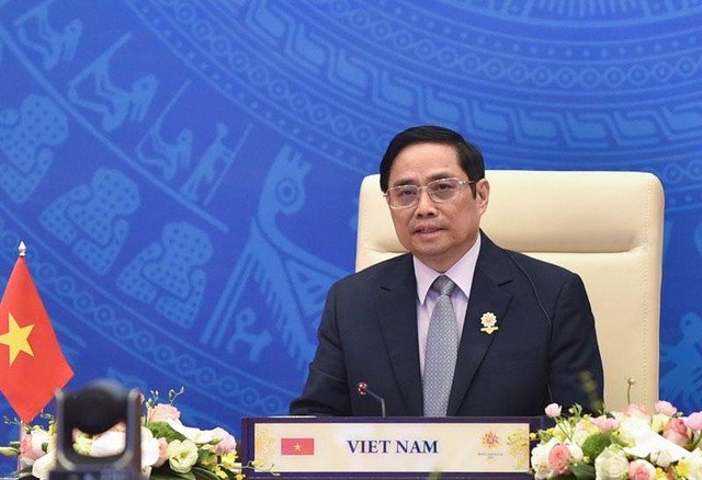 Thủ tướng Phạm Minh Chính khẳng định sự hiện diện tích cực, xây dựng của các nước lớn, trong đó có Hoa Kỳ, là nhân tố quan trọng đảm bảo hoà bình, hợp tác, phát triển, an ninh trong khu vực. (Ảnh: Nhật Bắc)