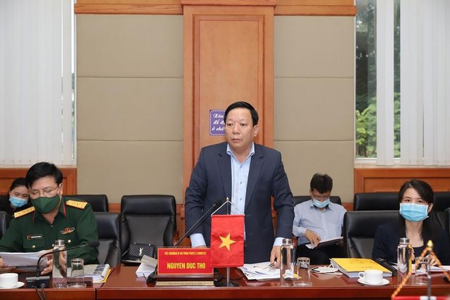 Ông Nguyễn Đức Thọ, Phó chủ tịch UBND TP.Hải Phòng phát biểu tại buổi làm việc. Ảnh: Đàm Thanh