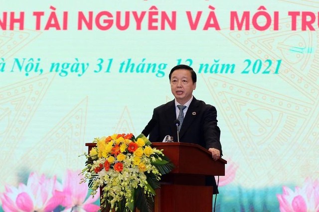 Bộ trưởng Trần Hồng Hà phát biểu tại Hội nghị. Ảnh: Hoàng Minh