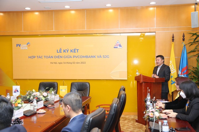 Ông Nguyễn Đình Lâm – Chủ tịch HĐQT PVcomBank nhấn mạnh: PVcomBank sẵn sàng hỗ trợ, ưu tiên nguồn lực của mình cho các dự án của Tổng công ty Sông Đà