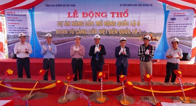 Tổng cục đường bộ Việt Nam và UBND tỉnh Quảng Trị tổ chức động thổ Gói thầu RAI/CP26 Dự án nâng cấp, mở rộng Quốc lộ 9 đoạn từ cảng Cửa Việt đến Quốc lộ 1 Tổng cục đường bộ Việt Nam và UBND tỉnh Quảng Trị tổ chức động thổ Gói thầu RAI/CP26 Dự án nâng cấp, mở rộng Quốc lộ 9 đoạn từ cảng Cửa Việt đến Quốc lộ 1