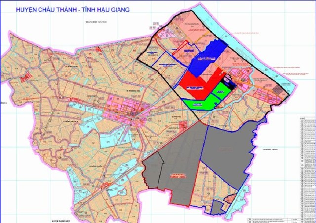 Sơ đồ vị trí Khu công nghiệp Sông Hậu giai đoạn 2, giai đoạn 3