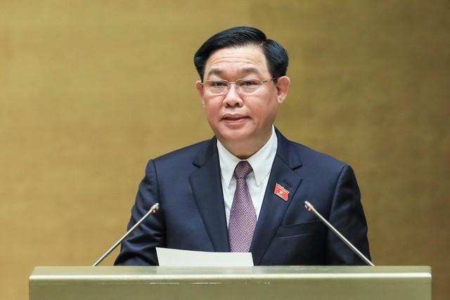 Chủ tịch Quốc hội Vương Đình Huệ phát biểu bế mạc Kỳ họp thứ ban, Quốc hội khóa XV