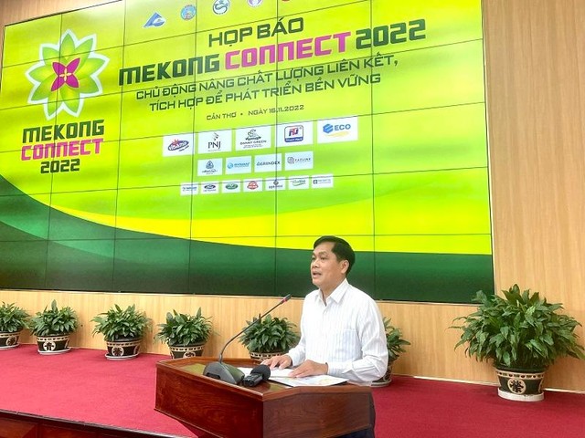Phó Chủ tịch UBND TP. Cần Thơ Nguyễn Văn Hồng phát biểu tại cuộc họp báo Diễn đàn Mekong Connect năm 2022