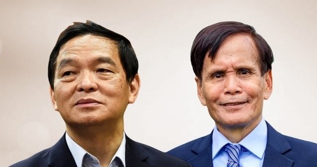 Ông Lê Viết Hải (bên phải) và ông Nguyễn Công Phú