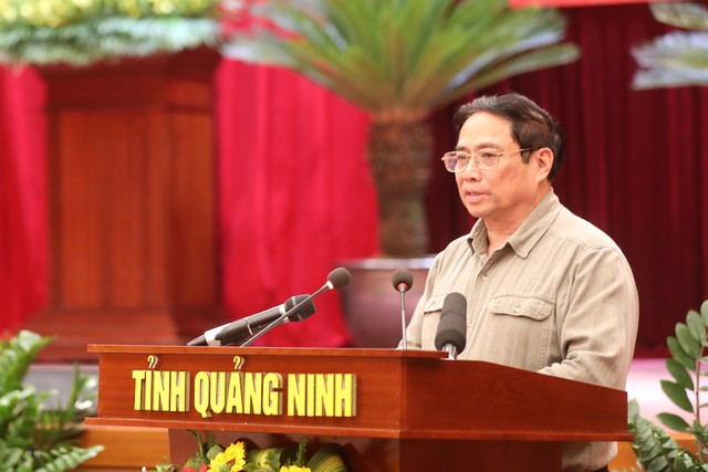 Thủ tướng Phạm Minh Chính kết luận buổi làm việc với lãnh đạo chủ chốt tỉnh Quảng Ninh.