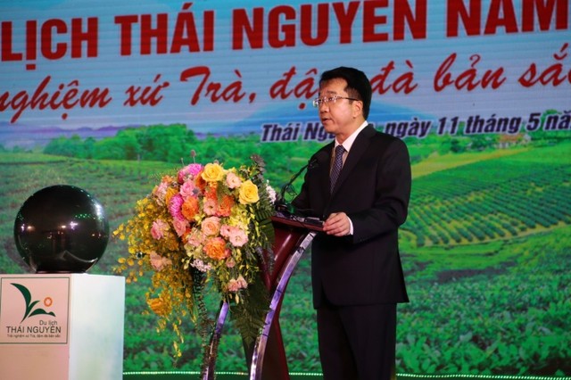 Phó Chủ tịch UBND tỉnh Nguyễn Thanh Bình phát biểu khai mạc Mùa du lịch Thái Nguyên năm 2023.